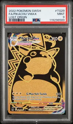 PSA 9 PIKACHU VMAX TG29/TG30 FULL ART LOST ORIGIN POKEMON ⚡ - Image 1