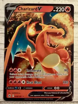 Charizard V Pokemon SWSH Crown Zenith 018/159 Ultra Rare Full Art Holo NM/MINT!! - Image 1
