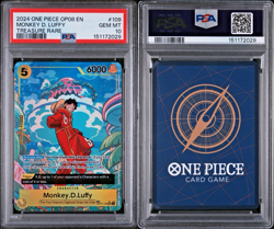 One Piece Monkey D. Luffy Treasure Rare TR OP08 Two Legends OP07-109 ENG PSA 10 - Image 3