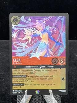 Disney Lorcana-Winterspell-Elsa-Ice Artisan-#123-Cold Foil-M/NM - Image 1