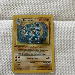 Machamp Holo - 8/102 - 1st Edition Base Set - Pokemon HP TCG Card Rare - Image 1