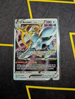 Arceus VSTAR (Metal Card) 123/172 Sword & Shield Promo NM Pokemon 2022 - Image 1