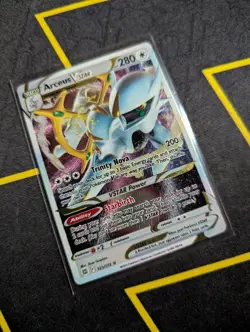 Arceus VSTAR (Metal Card) 123/172 Sword & Shield Promo NM Pokemon 2022 - Image 2