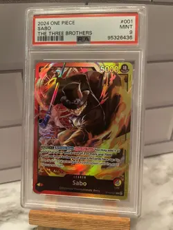 One Piece Card Game The Three Brothers ST13-001 Sabo Leader English - PSA 9 - Image 1