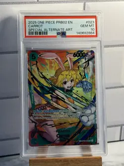 2025 ONE PIECE PRB02-PREM BOOSTER -ONE PIECE CARD THE BEST- VOL.2 CARROT PSA 10 - Image 1