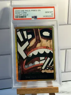 PSA 10 Gem Mint One Piece PRB02 Don Gold Card Usopp English - Image 1