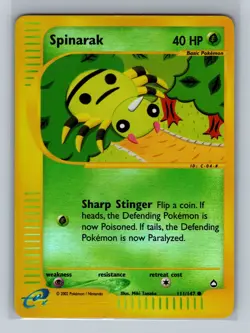 Pokemon Card - Spinarak 111/147 - Aquapolis - Reverse Holo - Image 1