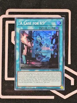 JUSH-EN040 "A Case for K9" Super Rare Card 1st Edition YuGiOh - Image 1