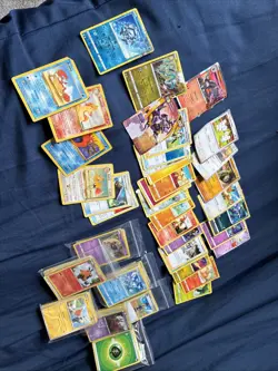 DAMAGED Pokemon Cards Various Types Bulk Lot TCG Cards - Image 1