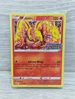 Pokemon Card Moltress SWSH-185 Brilliant Stars Pre-Release Deck Sealed Promo (B) - Image 1