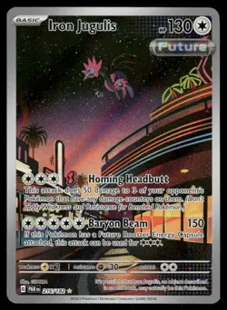 Pokemon Cards Iron Jugulis 216/182 Paradox Rift Illustration Rare NM - Image 1