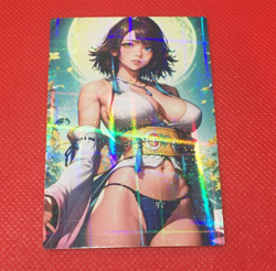 Yuna Final Fantasy X Holo Waifu Beauty Anime custom Card - Image 1
