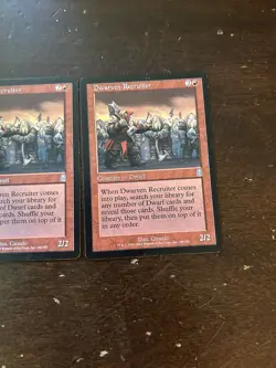 Magic the Gathering MTG Odyssey DWARVEN RECRUITER Red Creature X2 - Image 2