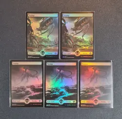 MTG THe Brothers' War - 5 x Swamp - Full Art Foil - BRO - NM+ Condition - Image 1