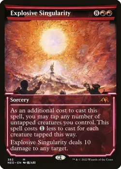 1x Explosive Singularity - Showcase NM Eng MTG - Kamigawa: Neon Dynasty - Image 1