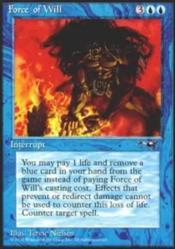 Moderatly Played, English - 1 x MTG Force of Will Alliances - Image 1