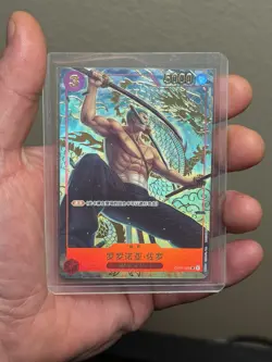 One Piece TCG Chinese Zoro OP01-025 SR Exclusive 1st Anniversary Alt NM with Vid - Image 1