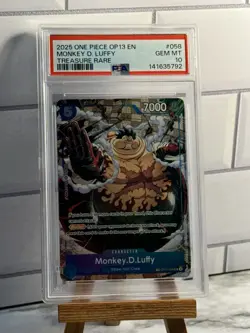 2025 ONE PIECE OP13 OP11-058 CARRYING ON HIS WILL MONKEY D LUFFY TR PSA 10 - Image 1