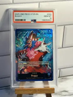 Buggy OP09-042 Leader ST25 Foil Holo One Piece TCG PSA 10 GEM MINT - Image 1