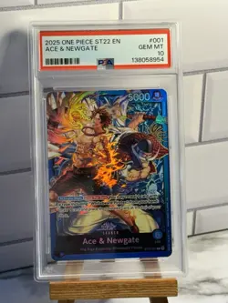 2025 ONE PIECE STARTER DECK ST22-ACE & NEWGATE #001 ACE & NEWGATE PSA 10 - Image 1