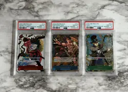 One Piece 3rd Anniversary Tournament Winner Sequential Set Luffy Ace Sabo PSA 10 - Image 1