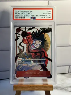 One Piece 3rd Anniversary Tournament Winner Sequential Set Luffy Ace Sabo PSA 10 - Image 3