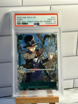 One Piece 3rd Anniversary Tournament Winner Sequential Set Luffy Ace Sabo PSA 10 - Image 5