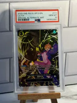 One Piece OP07-111 Lilith OP13 Special SP Parallel ENG Alternate Alt Art PSA 10 - Image 1