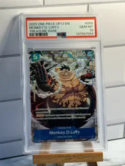 2025 ONE PIECE OP13 OP11-058 CARRYING ON HIS WILL MONKEY D LUFFY TR PSA 10 - Image 1