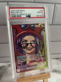 2023 One Piece OP-05 English Belo Betty Alternate Art Leader PSA 10 GEM MT - Image 1