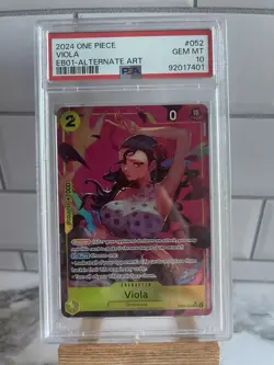 EB01-052 Viola Alt Art : Super Rare Foil Alt Art One Piece English TCG - PSA 10 - Image 1