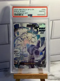 2025 ONE PIECE OP12-060 LEGACY OF THE MASTER BOEUF BURST EVENT ALT ART PSA 10 - Image 1