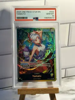 2025 One Piece ST28 EN Yamato #OP06-022 PSA 10 Gem Mint - Image 1
