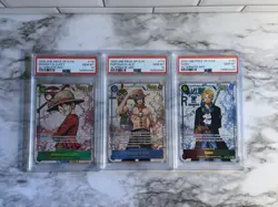 Sequential PSA 10 Luffy Ace Sabo OP13- 118 119 120 SEC Alt Art One Piece English - Image 1