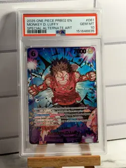 PSA 10 - ONE PIECE PRB02 EN - MONKEY D. LUFFY #061 - SPECIAL ALTERNATE ART - Image 1