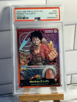 One Piece - Monkey D. Luffy - Errata - ST01-001 - PSA 10 - Image 1