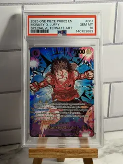 PSA 10 - ONE PIECE PRB02 EN - MONKEY D. LUFFY EB02-061 - SPECIAL ALTERNATE ART - Image 1