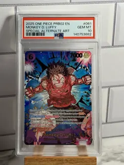 PSA 10 - ONE PIECE PRB02 EN - MONKEY D. LUFFY EB02-061 - SPECIAL ALTERNATE ART - Image 1