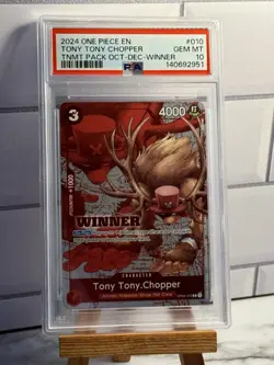 PSA 10 2024 ONE PIECE TOURNAMENT PACK OCTOBER-DECEMBER WINNER TONY TONY CHOPPER - Image 1
