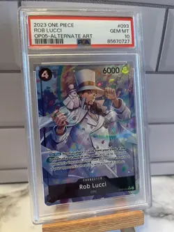 2023 One Piece Awakening Of The New Era Rob Lucci Alt Art OP05-093 PSA 10 - Image 1