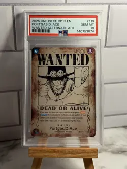 Portgas.D.Ace (119) (Wanted Poster) OP13-119 Carrying On His Will Foil - PSA 10 - Image 1