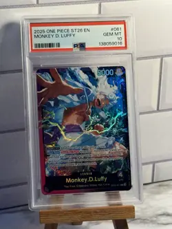 2025 One Piece TCG Monkey.D.Luffy ST26 OP09-061 Leader FOIL PSA 10 - Image 1