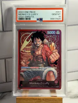 One Piece - Monkey D. Luffy - Errata - ST01-001 - PSA 10 - Image 1