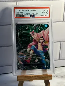 2025 ONE PIECE OP13-CARRYING ON HIS WILL SPECIAL ALTERNATE ART SMOKER PSA 10 - Image 1