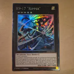 K9-17 ''Ripper'' Yu-Gi-Oh! JUSH-EN035 1st Collector's Rare - Image 1