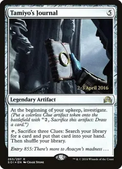 Tamiyo's Journal (Entry 855) -Foil Light Play MTG Promos: Prerelease Cards - Image 1