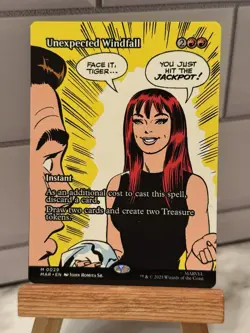 Unexpected Windfall - Borderless - 0029 -Marvel's Spider-Man - MTG - NM Nonfoil - Image 1