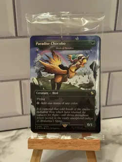 Paradise Chocobo Birds of Paradise (Borderless) FF 0483 FOIL + 15 Lands SEALED - Image 1