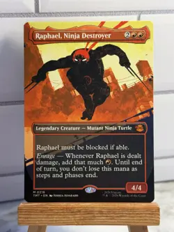 Raphael, Ninja Destroyer [Borderless] #218 Magic Teenage Mutant Ninja Turtles - Image 1