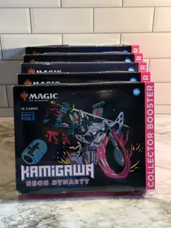 Magic the Gathering Kamigawa: Neon Dynasty Collector Booster Omega Pack Lot Of 5 - Image 1